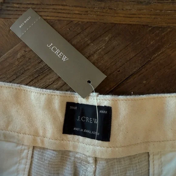 J. Crew Cream Flat Front Shorts Versatile Summer Essential - Picture 3 of 10